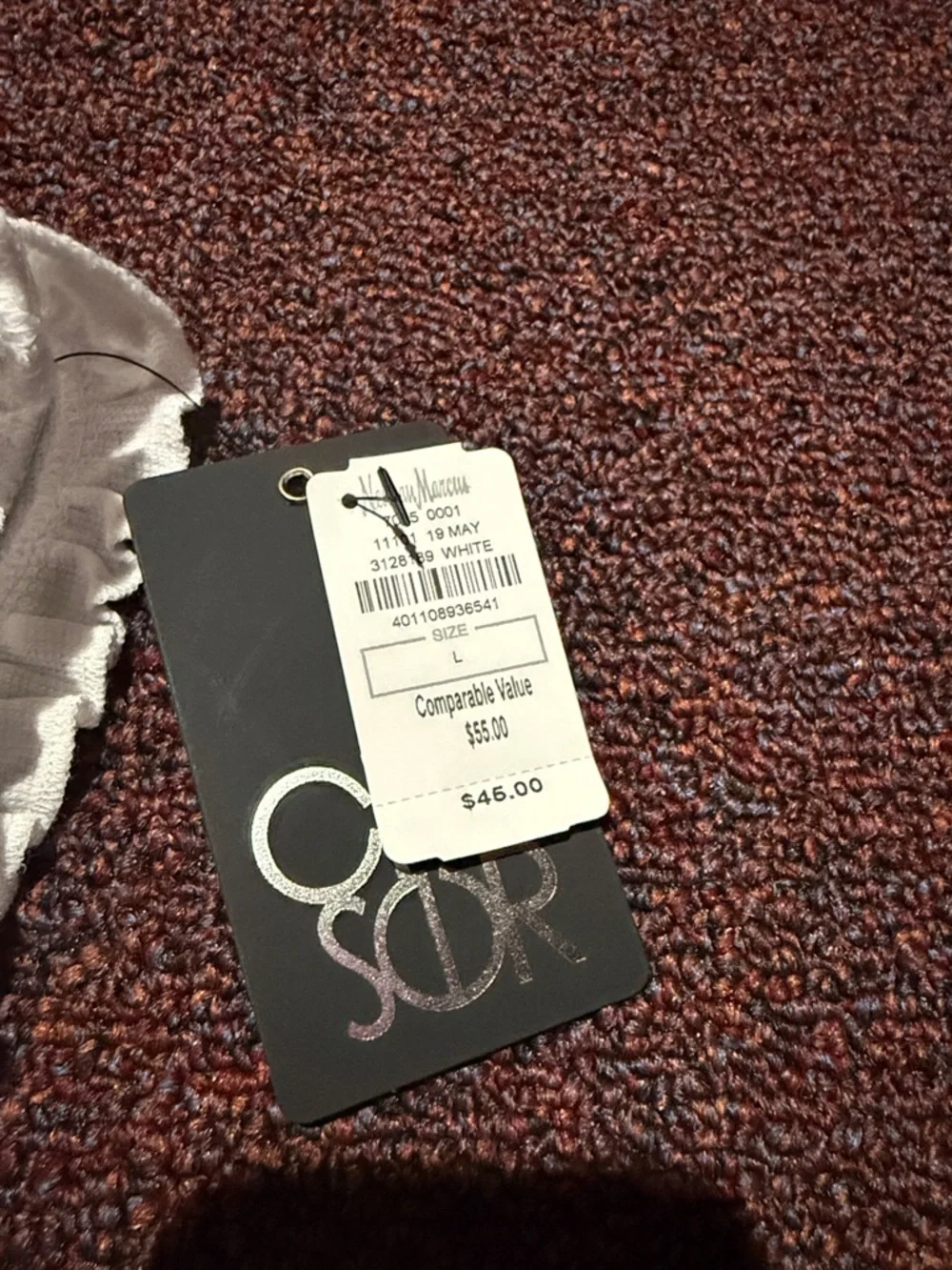 Chaser White Ruffle-Edge Racerback Tank Top - Picture 3 of 4